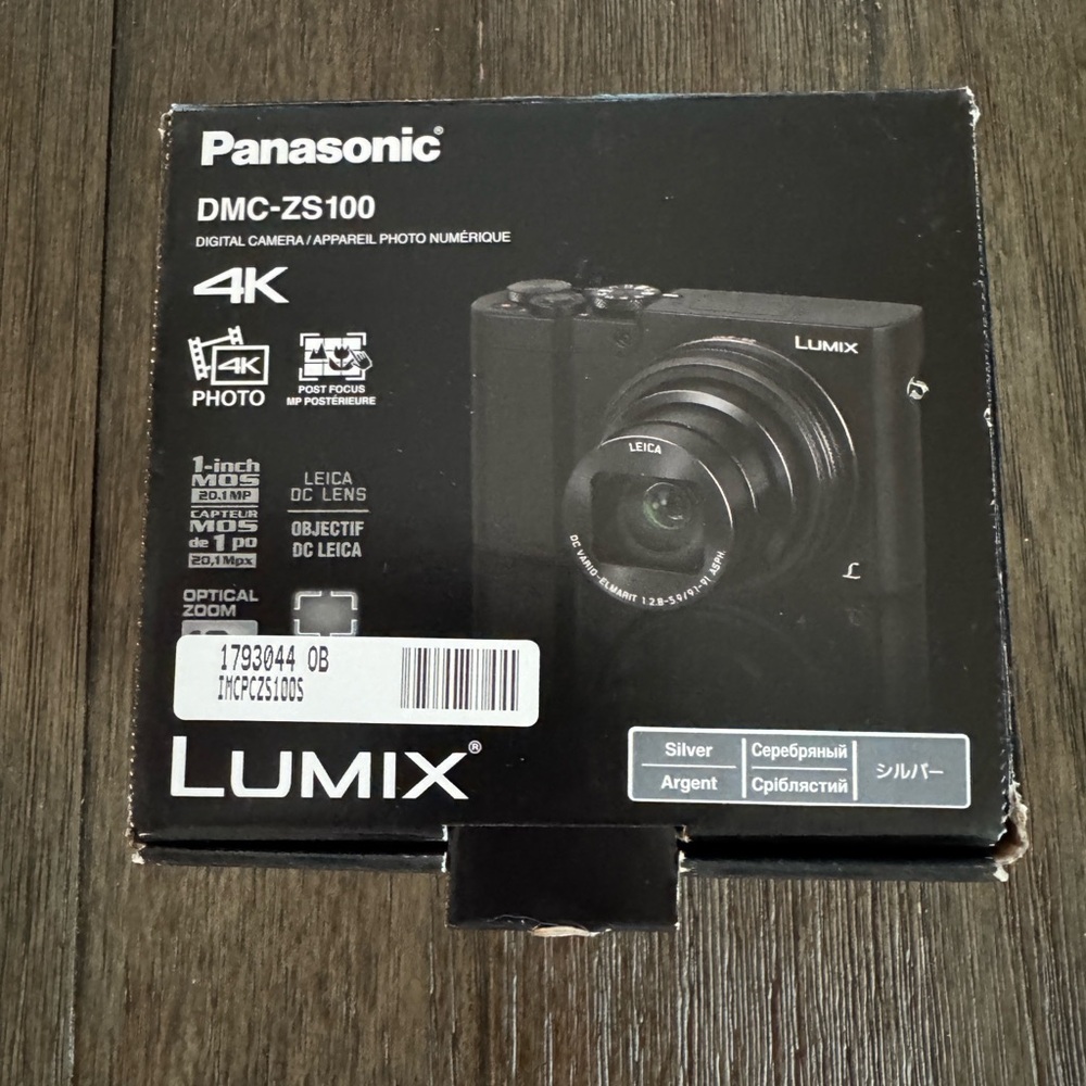 Panasonic Silver Digital Camera LUMIX DMC-ZS100